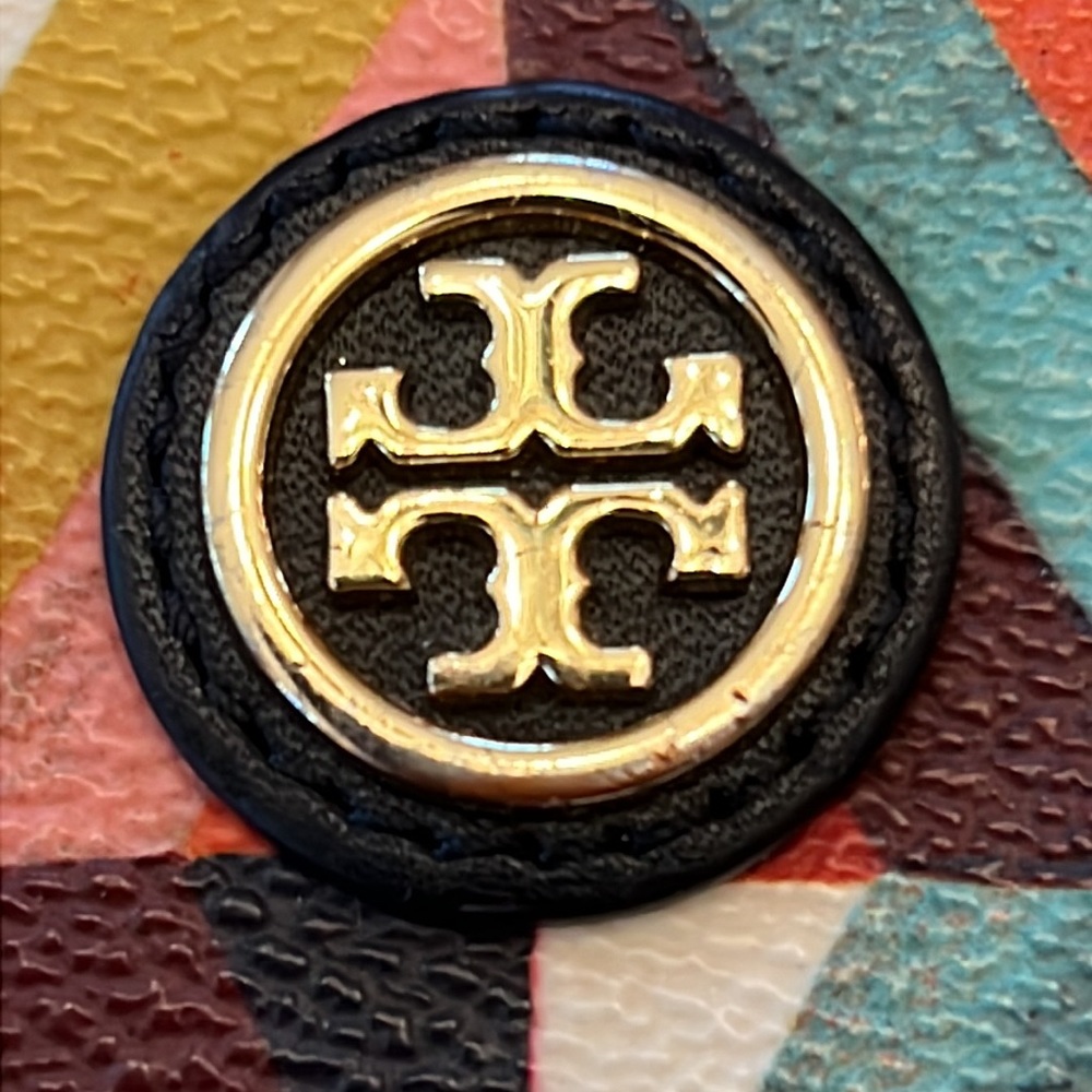 Tory Burch Wallet Colorful Geometric Pattern Accessories Clutch Designer - Picture 2 of 9